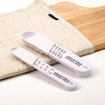 Set doua linguri masurare ajustabile Flippy, material ABS, 16x3.5x1.6 cm, alb