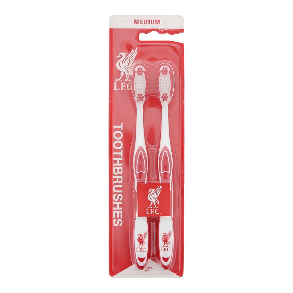 Set Duo, Epl, Liverpool, Periuță de dinți, Alb și roșu, 2 buc