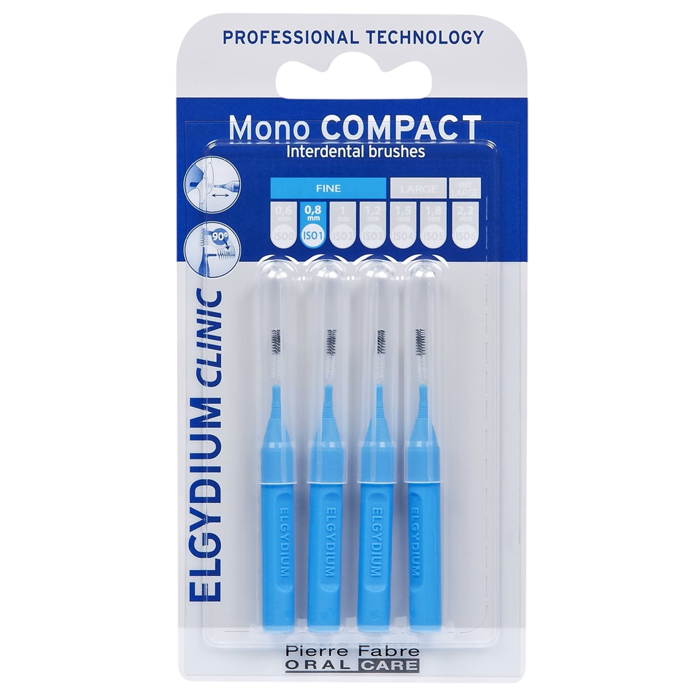 Set, Elgydium, Periuță interdentală, Albastru, 4 buc