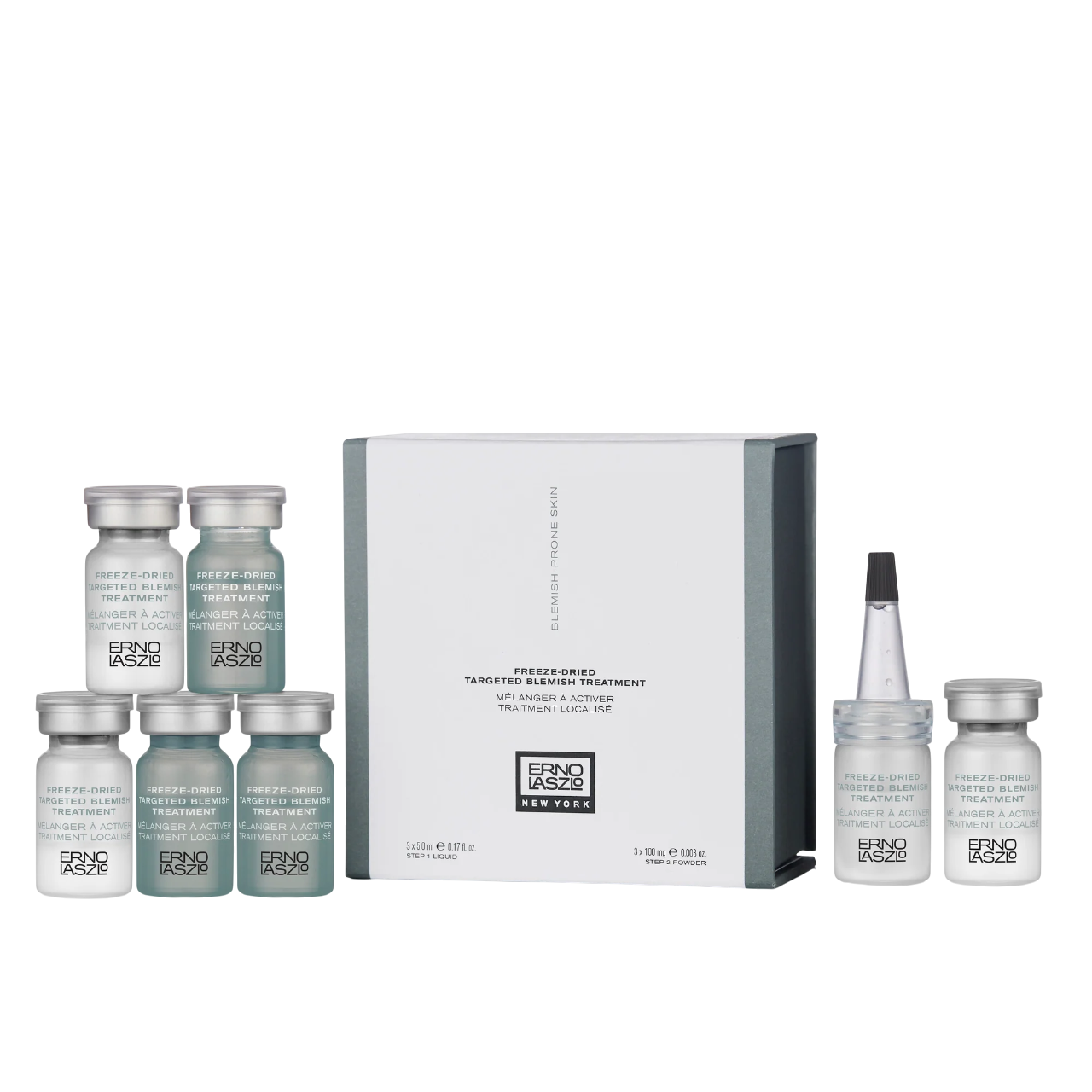 Set, Erno Laszlo, Freeze-Dried Targeted Blemish, Anti-imperfecțiuni, Serum de tratament local, Pentru față, 6 buc, 315 ml