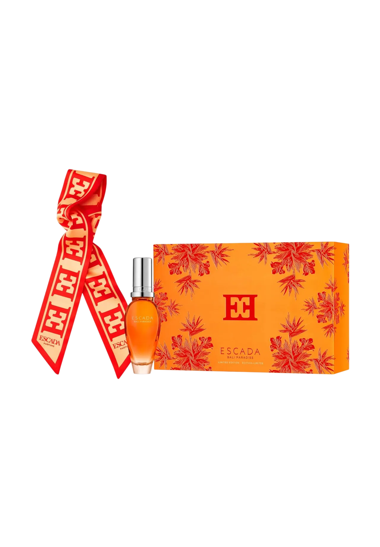 Set Escada: Bali Paradise, Eau De Toilette, For Women, 30 ml + Bali Paradise, Textile Scarf, Orange, For Women