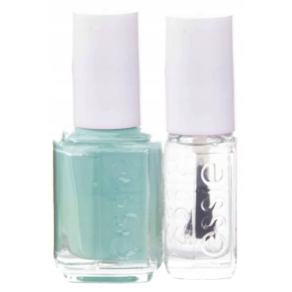 Set Essie: Nail Enamel, Vegan, Glossy Shine Finish, Nail Polish, 99, Mint Candy Apple, 13.5 ml + Nail Care - Good To Go, Top Coat, Nail Strengthening Lacquer, 5 ml - Olmarkt