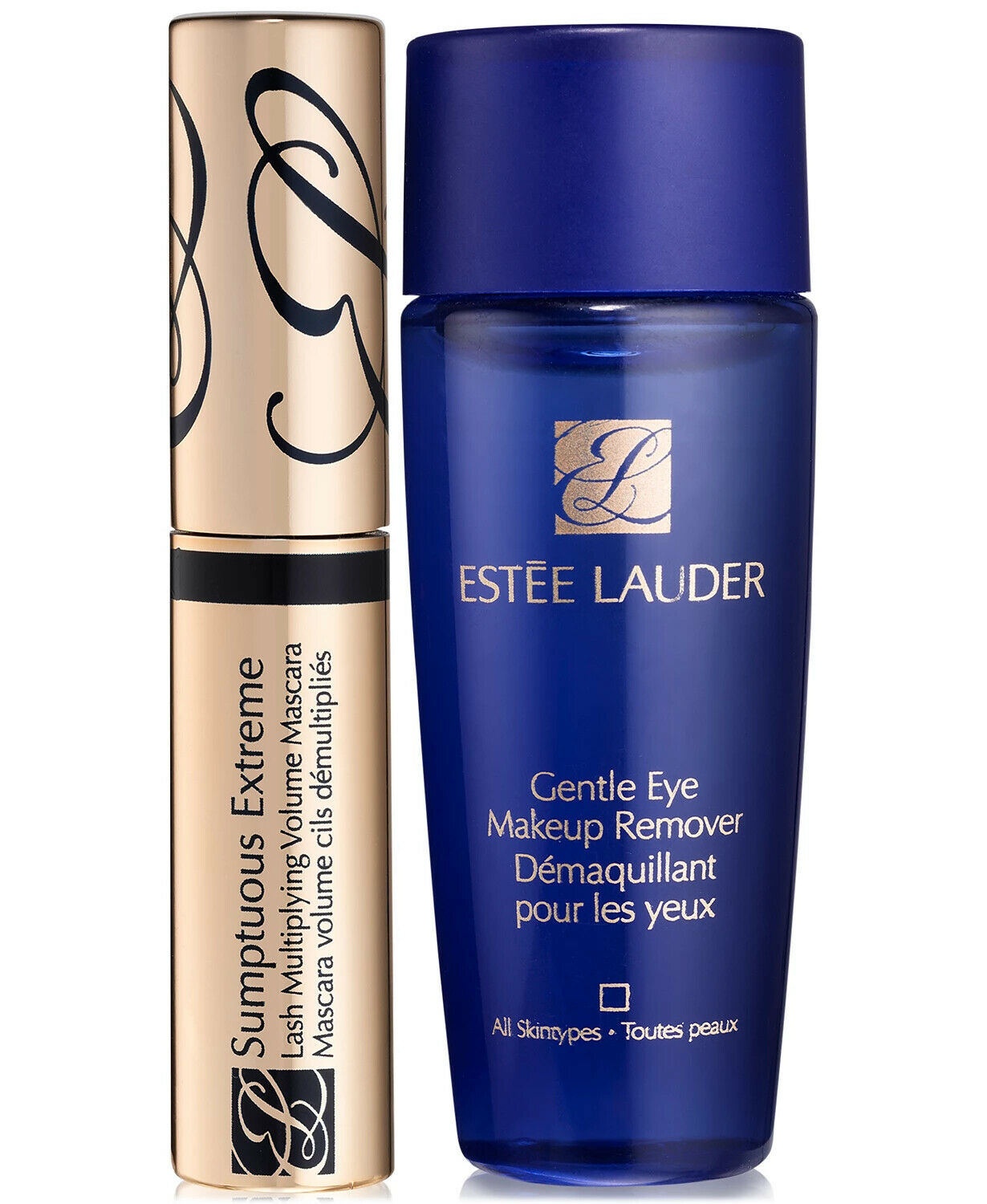 Extreme Lashes Set Estee Lauder: Gentle Eye, Makeup Remover Lotion, 30 ml + Sumptuous Extreme, Waterproof, Volumizing, Mascara, Black, 2.8 ml - Olmarkt