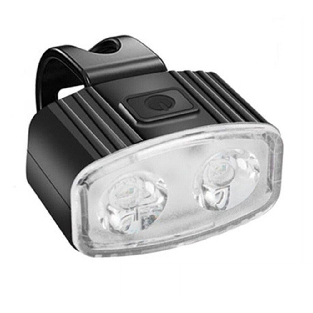 Set far si stop spate LED bicicleta, Flippy, incarcare USB, rezistent la apa, 4 moduri de luminare, Plastic, Alb/Rosu,