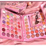 Set farduri 2 in 1 Kevin&Coco, paleta 62 nuante, mini paleta iluminator tip carte, rezistenta ridicata, 22 x 17 cm, 430