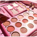 Set farduri 2 in 1 Kevin&Coco, paleta 62 nuante, mini paleta iluminator tip carte, rezistenta ridicata, 22 x 17 cm, 430