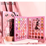 Set farduri 2 in 1 Kevin&Coco, paleta 62 nuante, mini paleta iluminator tip carte, rezistenta ridicata, 22 x 17 cm, 430