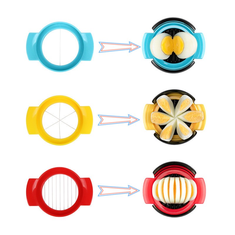 Set feliator 3 in 1 multifunctional Flippy, feliatoare pentru oua/fructe, PP/otel inoxidabil, multicolor, 9 x 10.5 x