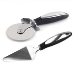 Feliator si Lopatica pentru Pizza, Flippy, set din 2 ustensile, Otel Inoxidabil, Maner Antiderapant, 26.5 x 8 x 3 cm,