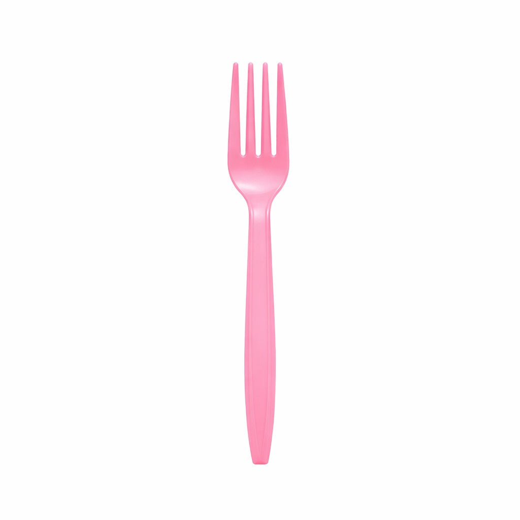 Set Furculite de Unica Folosinta, Flippy, 10 Bucati, Plastic Rezistent, 15.5 x 2.5 cm, Roz