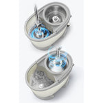 Set Galeata cu Pedala si Mop Rotativ 360°, Flippy, Cu Actiune Centrifuga x4, Pentru Uz Casnic, Maner din Otel