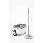 Set Galeata cu Pedala si Mop Rotativ 360°, Flippy, Cu Actiune Centrifuga x4, Pentru Uz Casnic, Maner din Otel