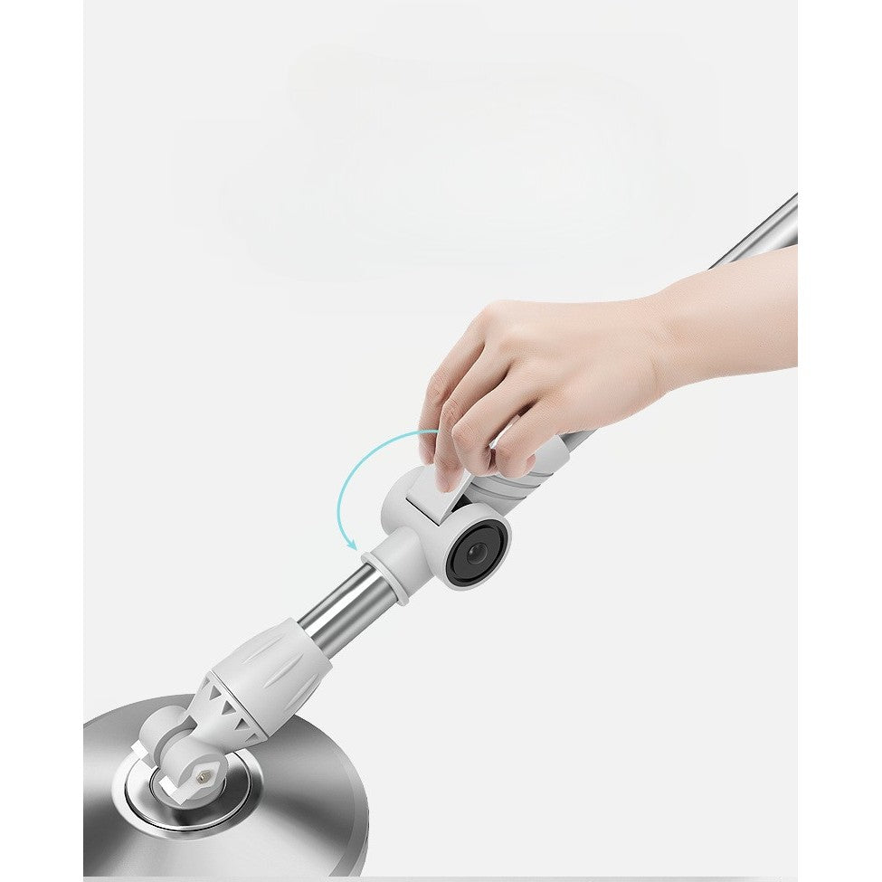 Set Galeata cu Pedala si Mop Rotativ 360°, Flippy, Cu Actiune Centrifuga x4, Pentru Uz Casnic, Maner din Otel