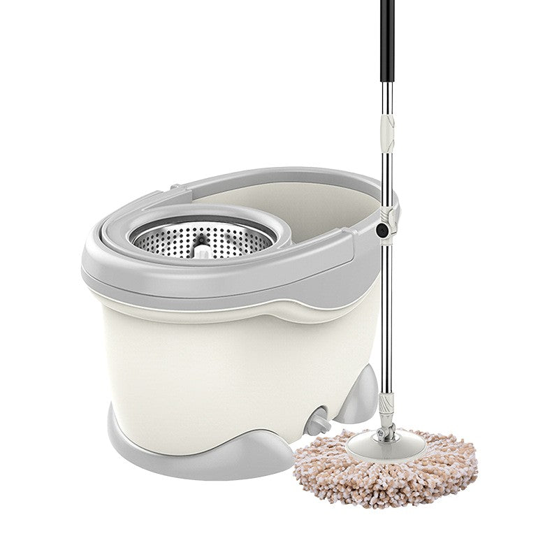 Set Galeata si Mop Rotativ 360°, Flippy, Cu Dubla Actiune Centrifuga, Pentru Uz Casnic, Maner din Otel Inoxidabil
