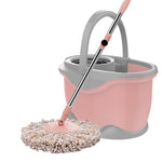 Set Galeata si Mop Rotativ 360°, Flippy, Cu Dubla Actiune Centrifuga, Pentru Uz Casnic, Maner din Otel Inoxidabil