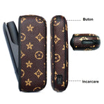 Set Husa Piele Ecologica Si Capac Plastic Flippy, pentru IQOS 3.0 DUO, de Protectie, Anti Soc si Zgarieturi, 20 gr, 12