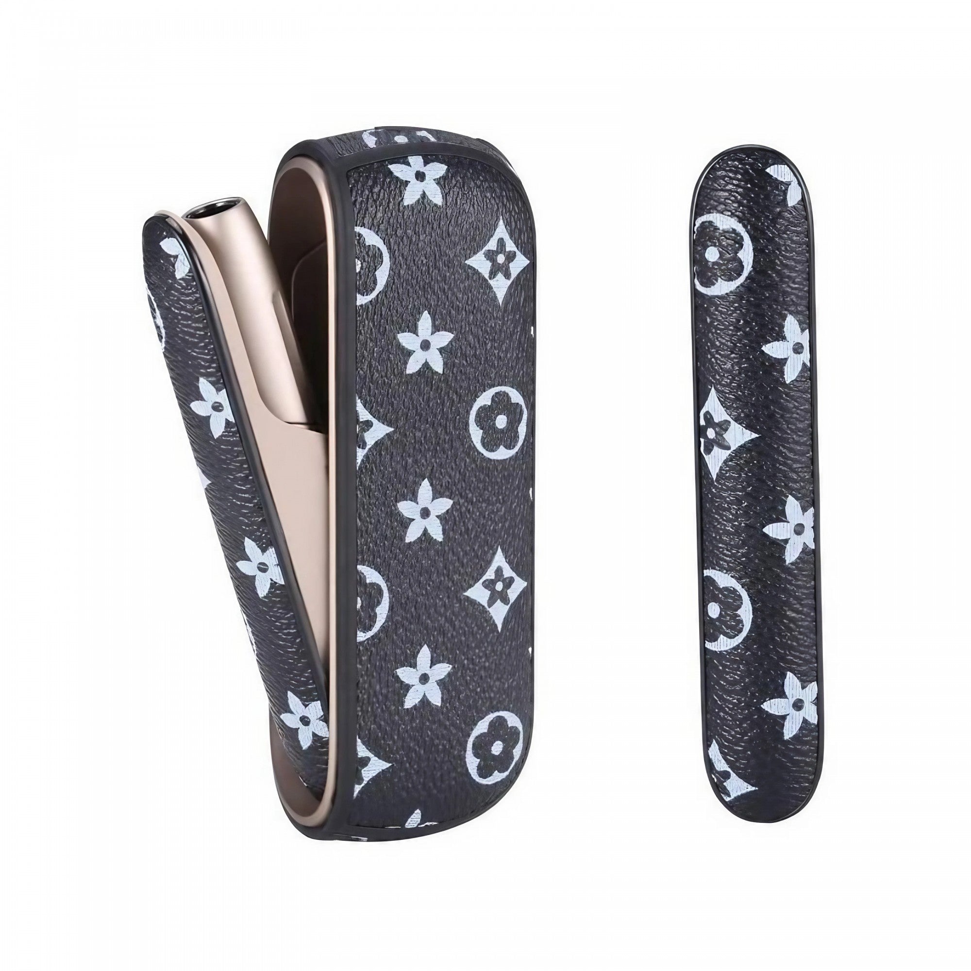 Set Husa Piele Ecologica Si Capac Plastic Flippy, pentru IQOS 3.0 DUO, de Protectie, Anti Soc si Zgarieturi, 20 gr, 12
