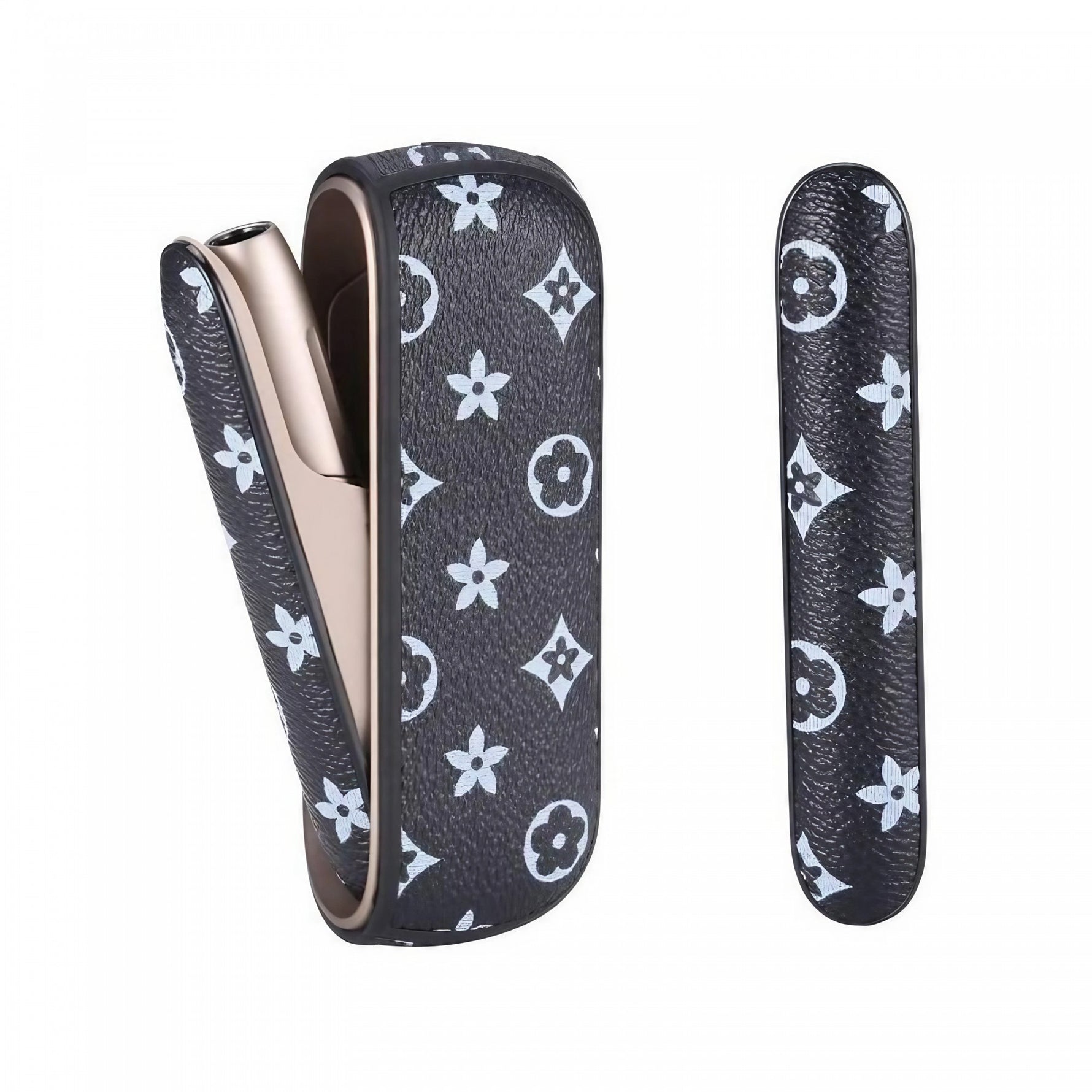 Set Husa Piele Ecologica Si Capac Plastic Flippy, pentru IQOS 3.0 DUO, de Protectie, Anti Soc si Zgarieturi, 20 gr, 12