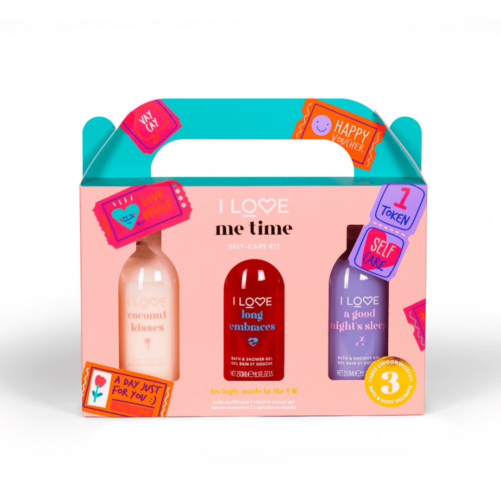 Set I Love: Long Embraces, Hydrating, Shower Gel, For All Skin Types, 250 ml + Coconut Kisses, Hydrating, Shower Gel, For All Skin Types, 250 ml + A Good Night's Sleep, Hydrating, Shower Gel, For All Skin Types, 250 ml - Olmarkt