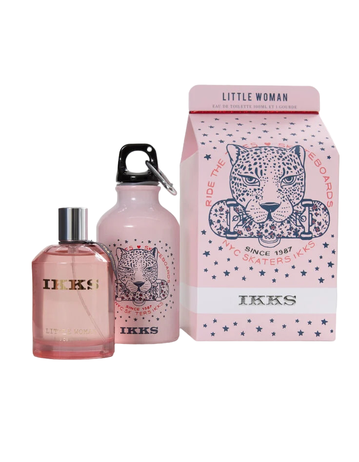 Set Ikks: Little Woman, Eau De Toilette, For Women, 100 ml + Little Woman, GWP Glass Water Bottle Pink - Olmarkt