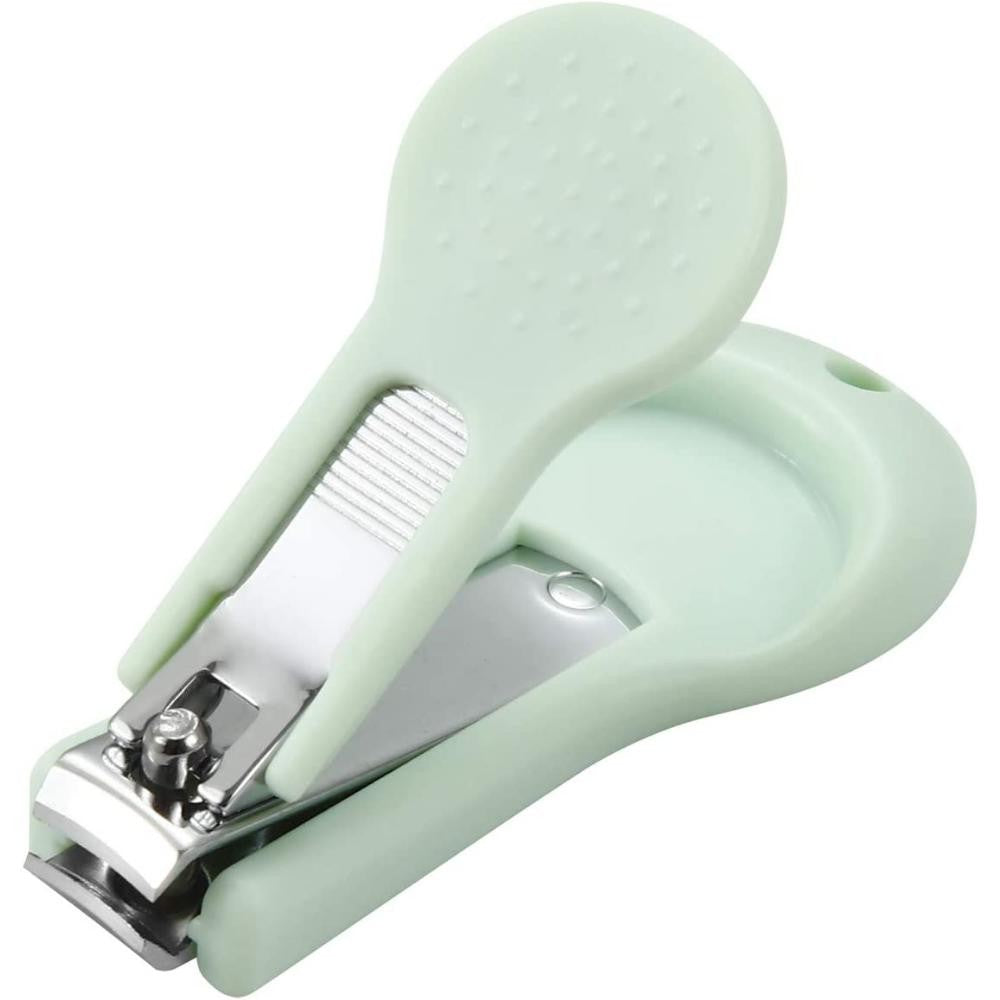 Set 4 Piese Ingrijire Unghii Bebelusi, Flippy, din ABS+Otel Inoxidabil, Cutie de Depozitare Tip Bufnita, de la 0 Luni,