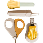 Set Ingrijire Unghii pentru Bebelusi, Flippy, Cutie de Depozitare in Forma de Ursulet, 10 x 9.5 cm, Galben