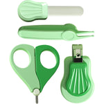 Set Ingrijire Unghii pentru Bebelusi, Flippy, Cutie de Depozitare in Forma de Ursulet, 10 x 9.5 cm, Verde