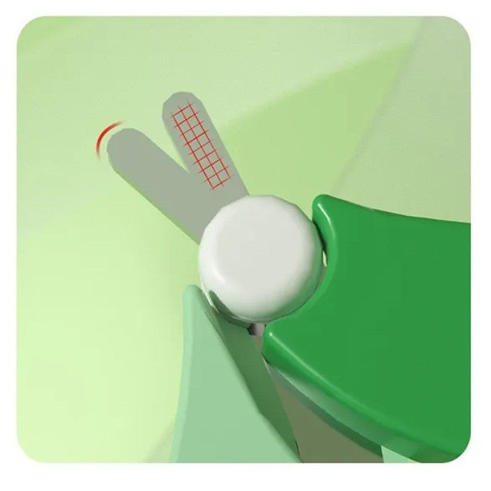 Set Ingrijire Unghii pentru Bebelusi, Flippy, Cutie de Depozitare in Forma de Ursulet, 10 x 9.5 cm, Verde