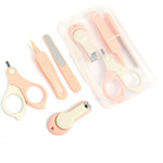 Set 4in1 de Ingrijire Unghii pentru Bebelusi, Flippy, Cutie de Depozitare Transparenta, 0-6 Ani, 13.6x8x2 cm, Roz