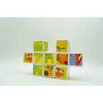 Set inteligent de cuburi magnetice pentru copii, 10 piese, cutie depozitare, puzzle parc de distractii, +3 ani,