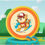 Set Interactiv Frisbee, Fippy, pentru Copii, 2 Palete Elastice, Diametru 30 cm, 4 Mingi, + 3 Ani, Design Animat,