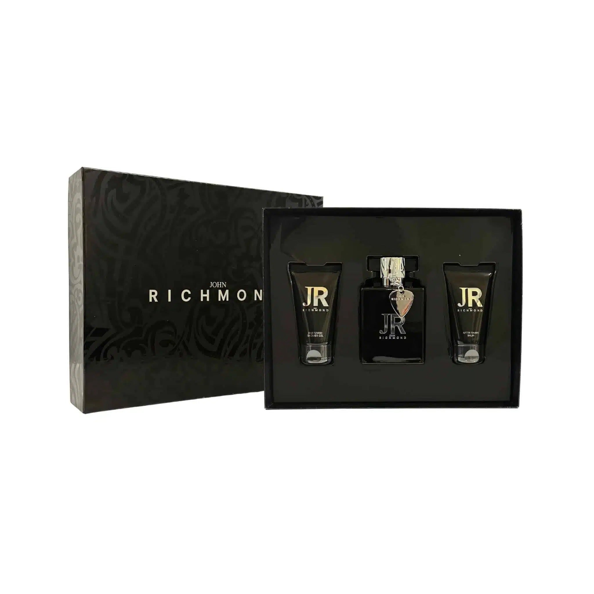 Set John Richmond: Man, Eau De Parfum, For Men, 100 ml + Man, Nourishing, Shower Gel, 50 ml + Man, After-Shave Balm, 50 ml - Olmarkt