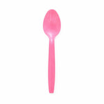 Set Linguri de Unica Folosinta, Flippy, 10 Bucati, Plastic Rezistent, 15 x 3.3 cm, Roz