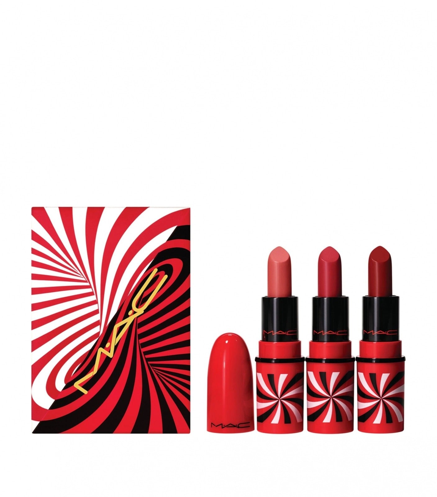 Tiny Tricks Set MAC: Mini, Cream Lipstick, Awespicious, 1.7 g +  + Mini, Matte, Cream Lipstick, Sleight Of Grand, 1.8 g *Miniature - Olmarkt
