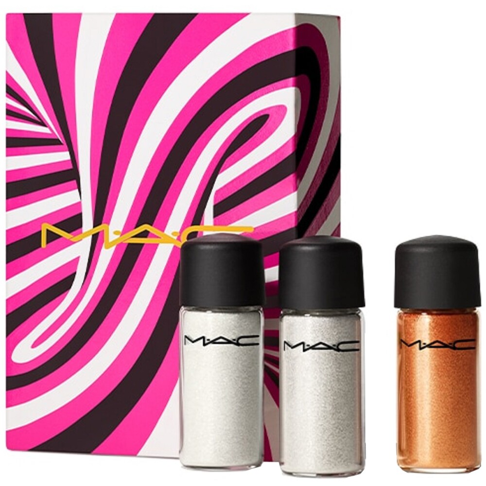 Sprinkle Of Magic Set MAC: Mini, Loose Glitter Eyeshadow, Gold, 2.5 g + Mini, Loose Glitter Eyeshadow, Red, 2.5 g + Mini, Loose Glitter Eyeshadow, Bronze, 2.5 g - Olmarkt