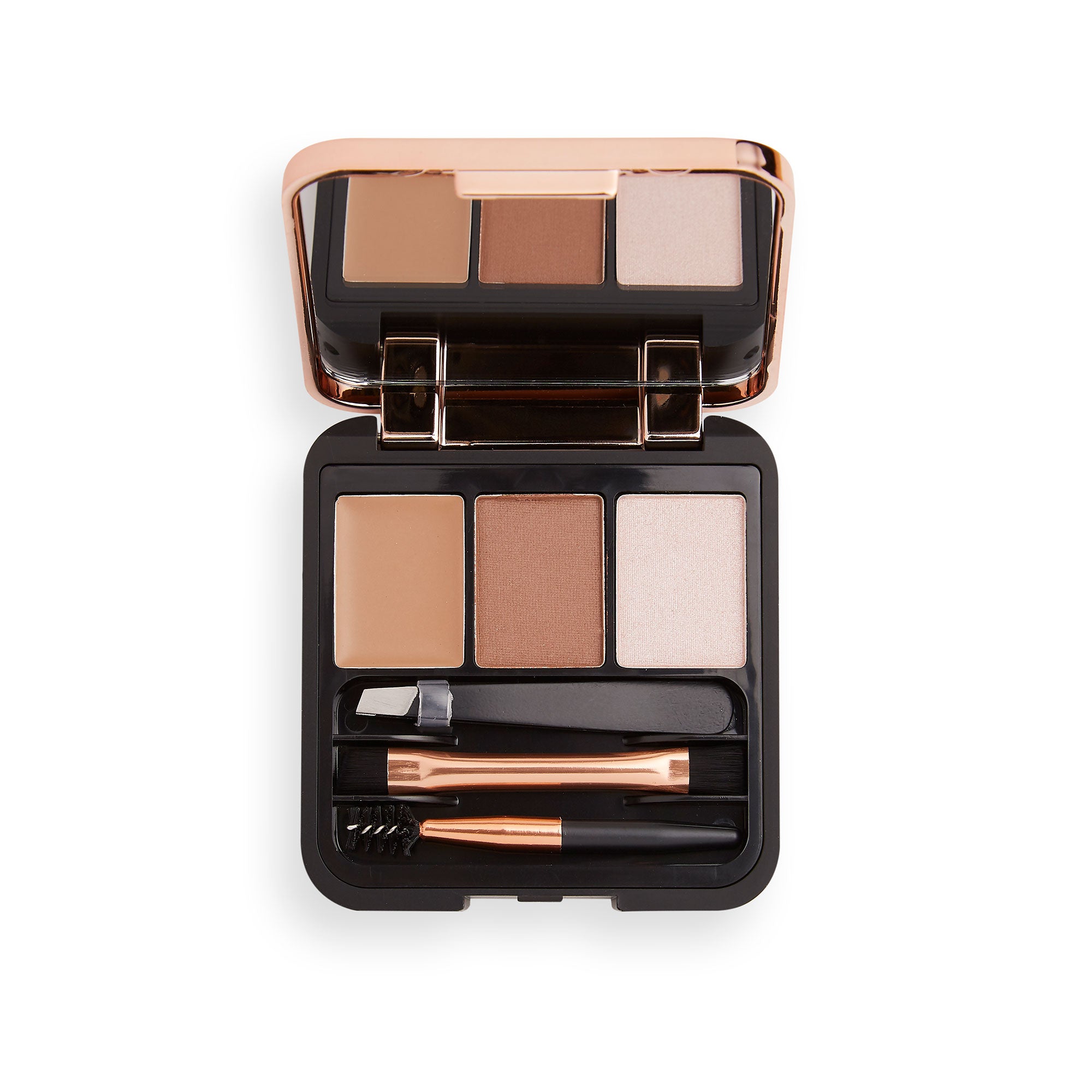 Set, Makeup Revolution, Brow Sculpt, Paletă pentru sprâncene, Mediu, 2.2 g
