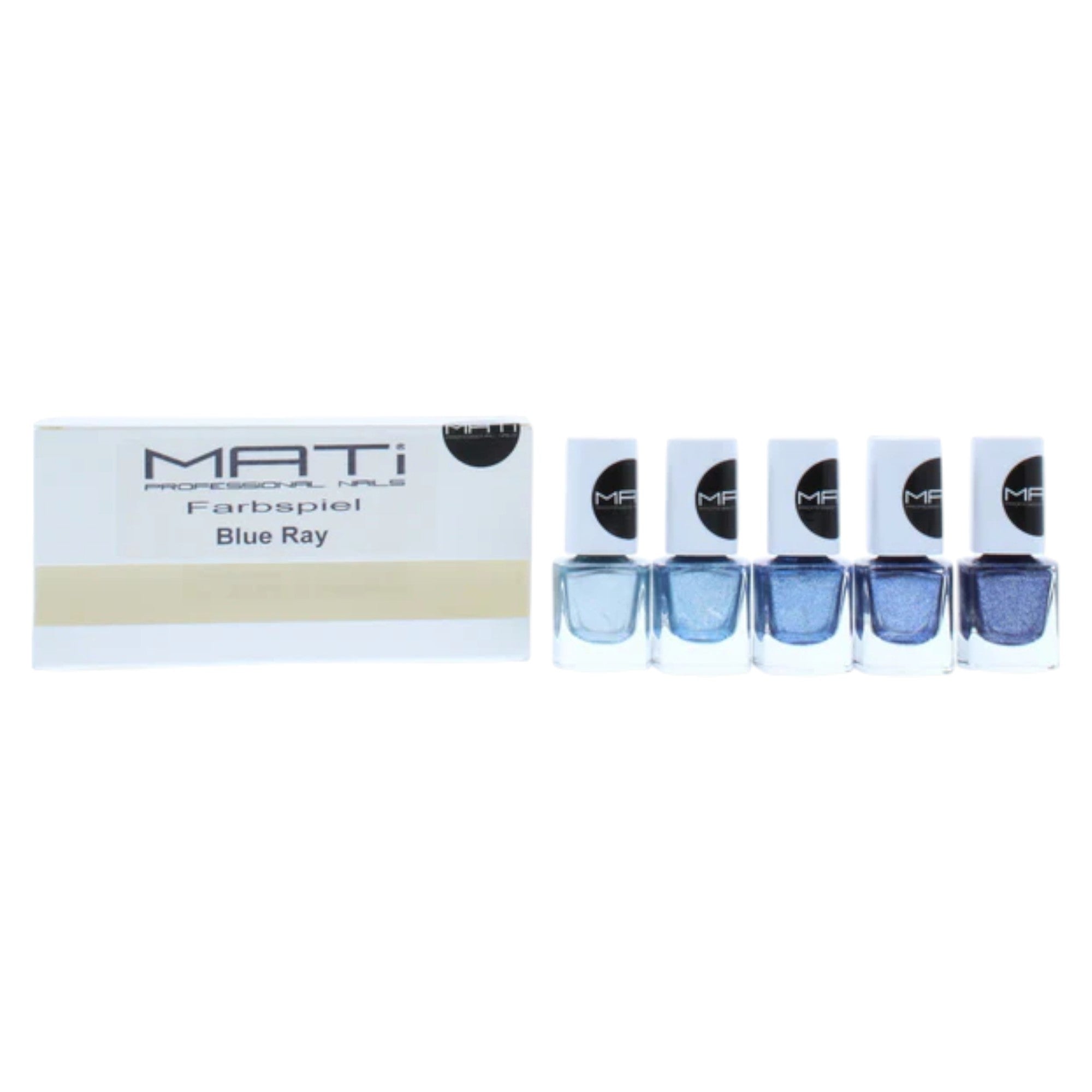 Set, Mati, Blue Ray, Lac de unghii, 5 buc, 5 ml