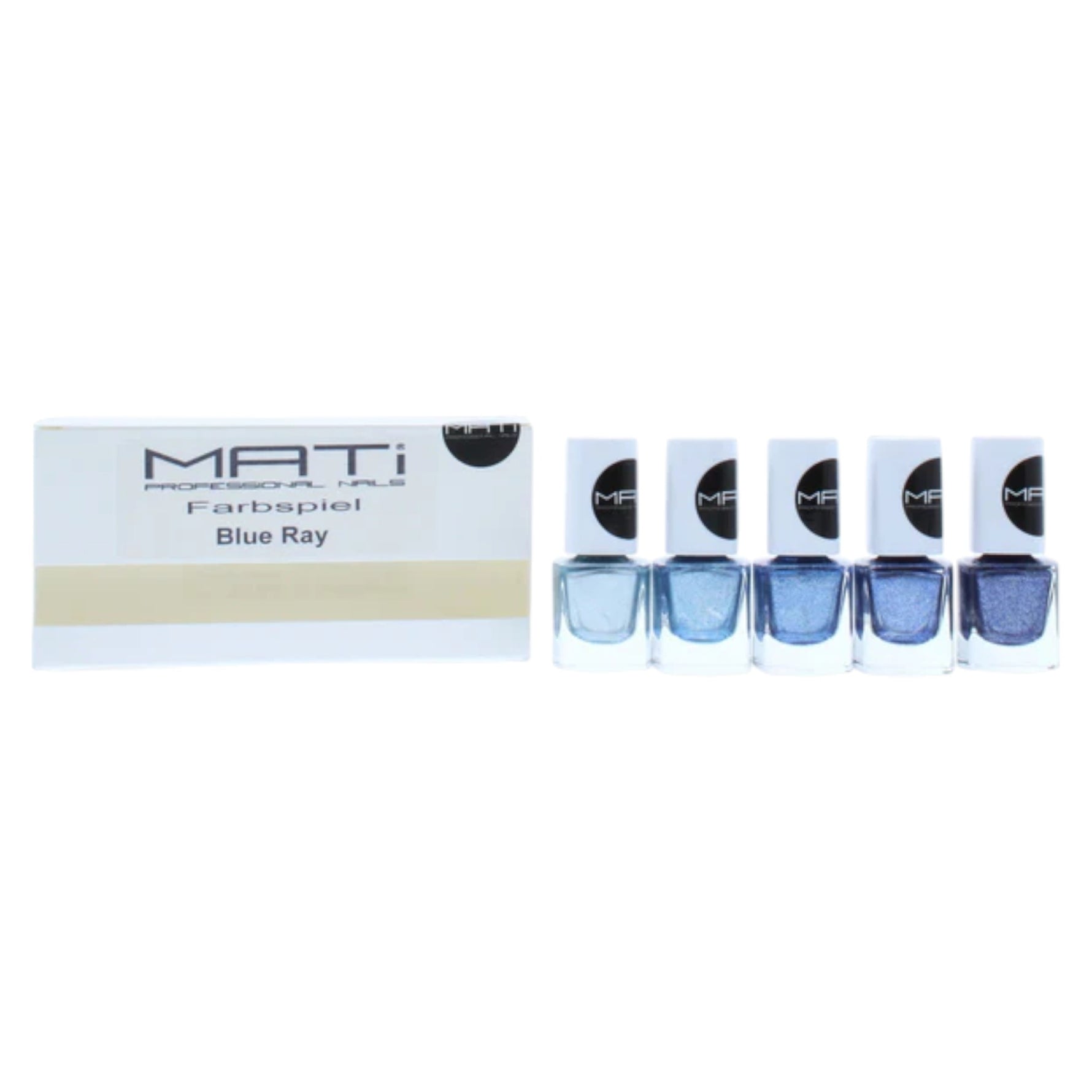 Set, Mati, Blue Ray, Lac de unghii, 5 buc, 5 ml