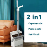 Set Matura si Faras cu Coada Flippy, cu Dinti de Pieptene pentru Curatare Matura, rotativ, pliabil, detasabil, Otel