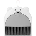 Set Matura si Faras, Flippy, Pentru Birou, din PP, Model Ursulet, 23.5 x 18 cm, Gri