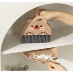 Set Mini Matura si Faras, Flippy, LITTLE CLEANER, Uz Casnic, pentru Birou, Bucatarie, Casa, Model Iepuras, 23 x 18 cm,