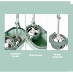 Set mop rotativ cu galeata Flippy, material plastic si microfibra, o rezerva inclusa, rezistent, cu dop scurgere, vas