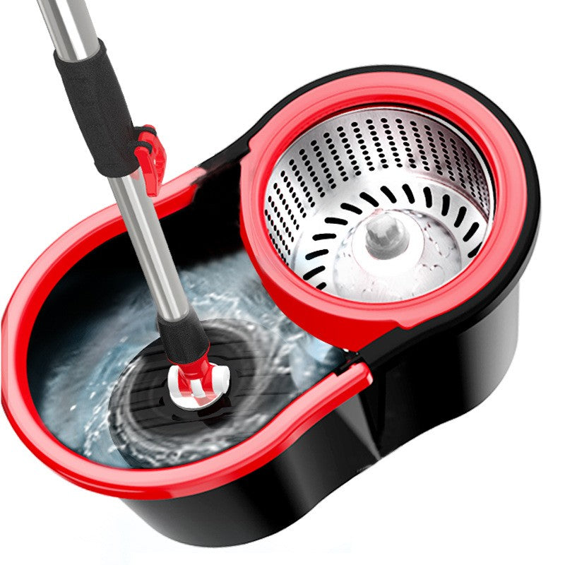Set mop rotativ cu galeata Flippy, material plastic si microfibra, rezistent, cu dop scurgere, vas detasabil, pentru