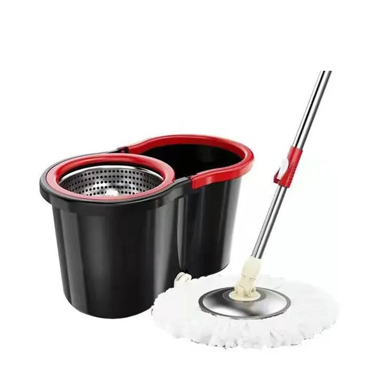 Set mop rotativ cu galeata Flippy, material plastic si microfibra, rezistent, cu dop scurgere, vas detasabil, pentru