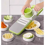 Set Multifunctional din 7 Piese, Flippy, pentru Taierea si Maruntirea Legumelor, Uz Casnic,din Otel Inoxidabil,