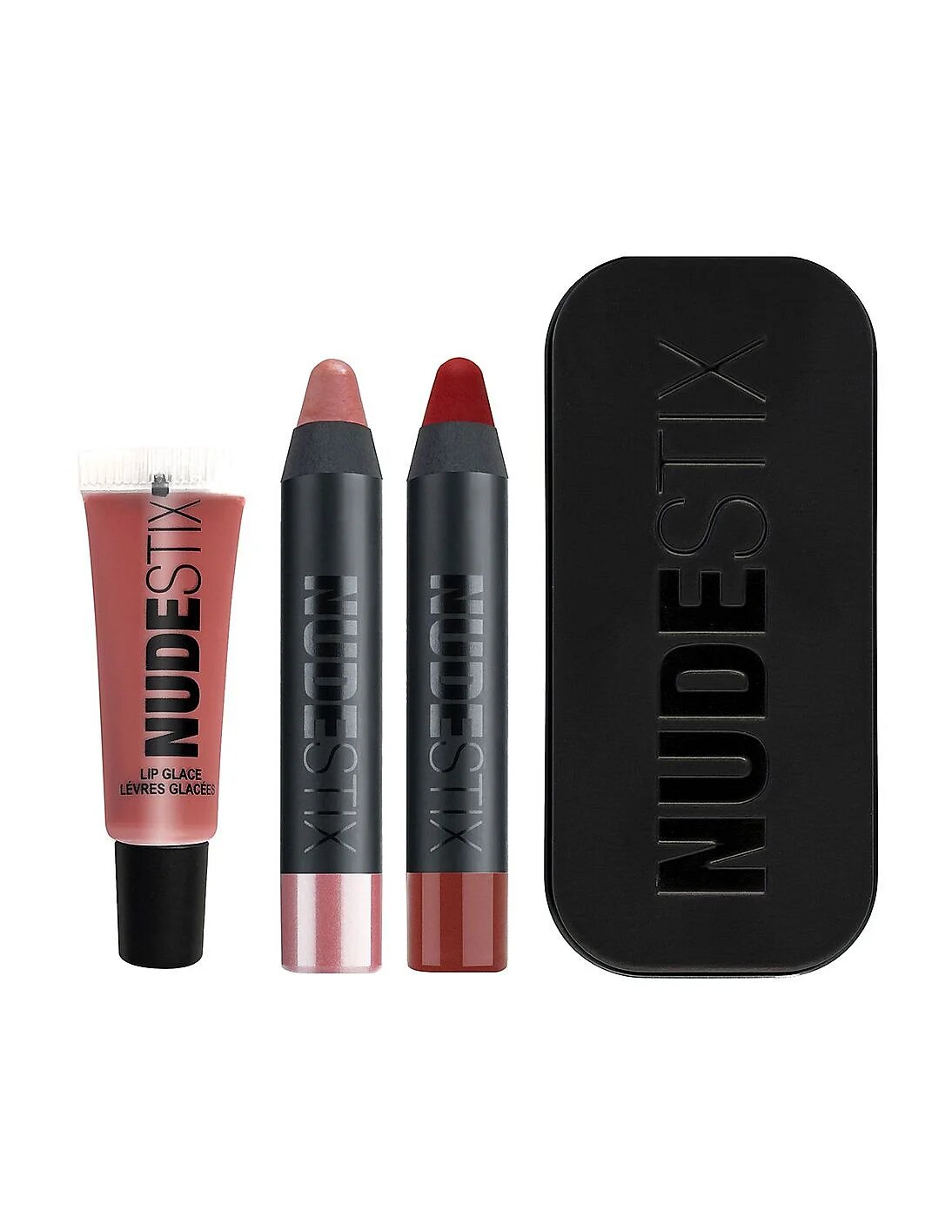 Set Nudestix: Red Hot Lips Mini Kit Royal, Cream Lipstick, 04, Nude, 2 ml + Red Hot Lips Mini Kit Royal, Cream Lipstick, Posh, 2.5 ml - Olmarkt