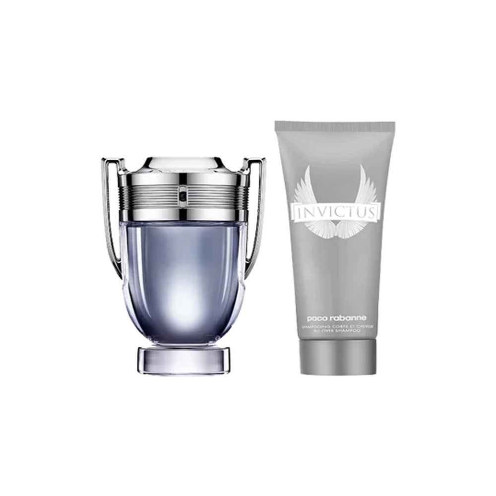 Set Paco Rabanne: Invictus, Eau De Toilette, For Men, 100 ml + Invictus All Over, Shower Gel & Shampoo 2-In-1, 100 ml - Olmarkt
