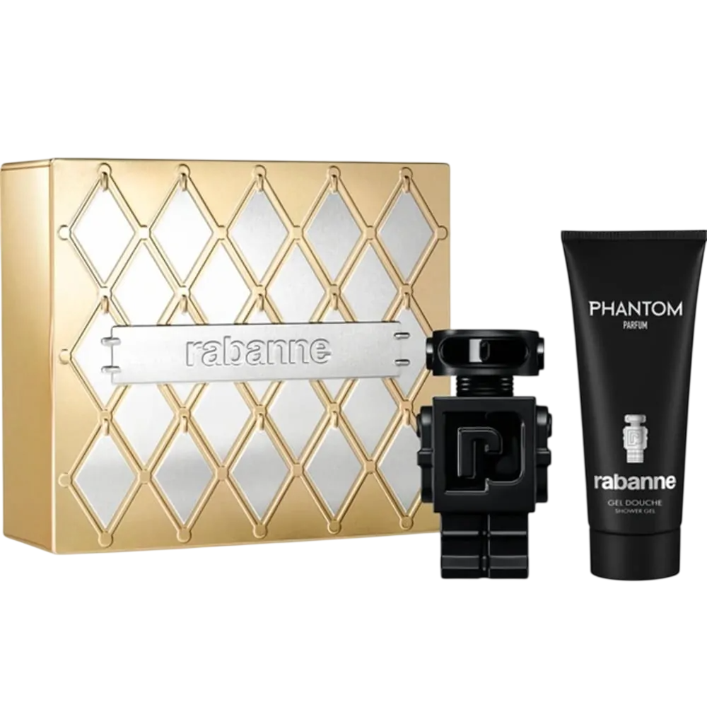 Set Paco Rabanne: Phantom In Red, Parfum, For Men, 100 ml + Phantom In Red, Hydrating, Shower Gel, Body, All Skin Types, 100 ml
