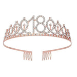 Set 2 Piese pentru Majorat, Flippy, 15 x 13 x 5 cm, Coronita Printesa Rose si Panglica 18&amp;Fabulous, Alb