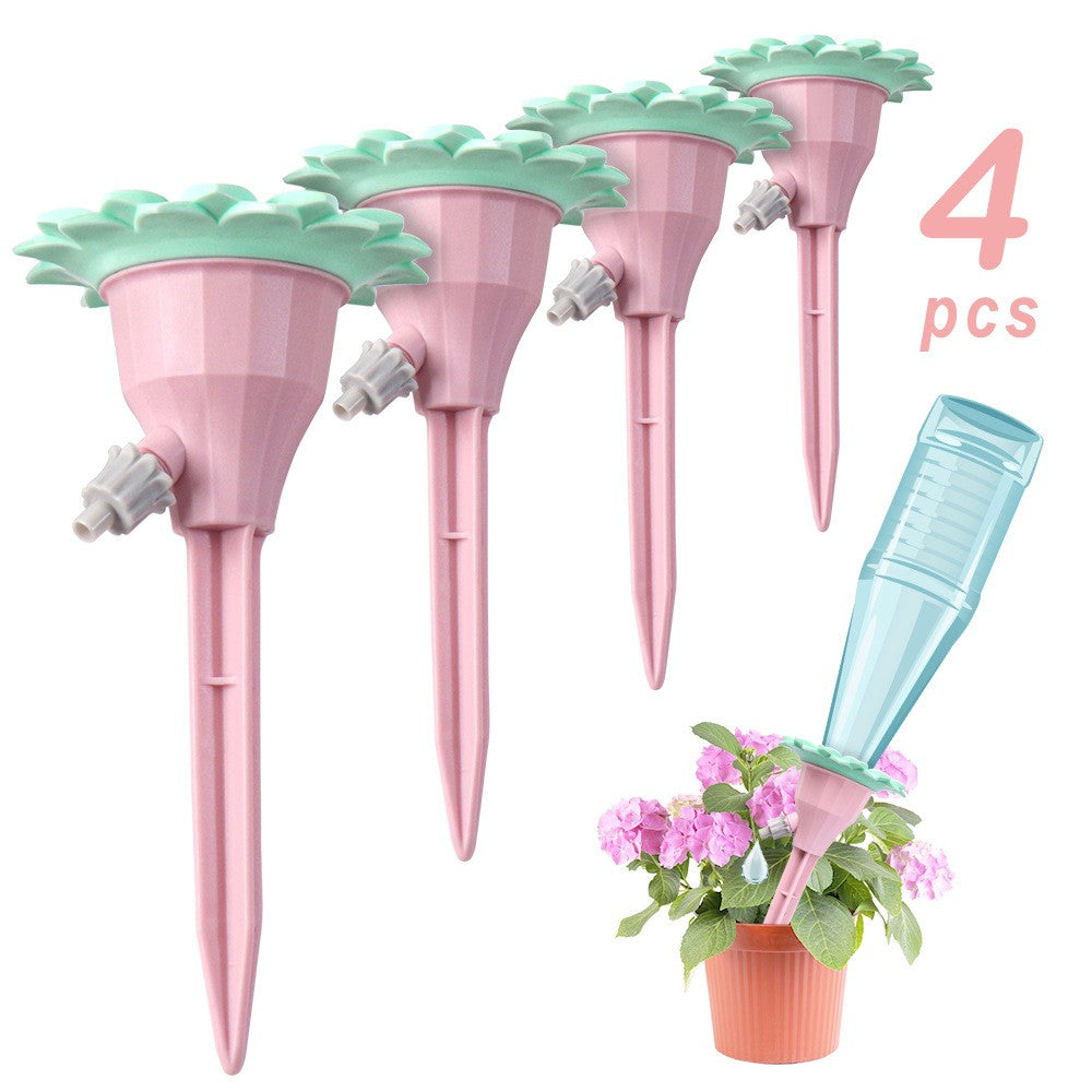 Set picuratoare cu valva pentru irigare Flippy, design floare, viteza reglabila, fixare prin infigere, practic, 16.8 x